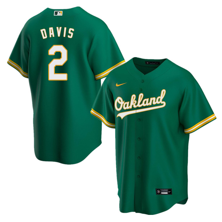 Nike Men #2 Khris Davis Oakland Athletics Baseball Jerseys Sale-Green